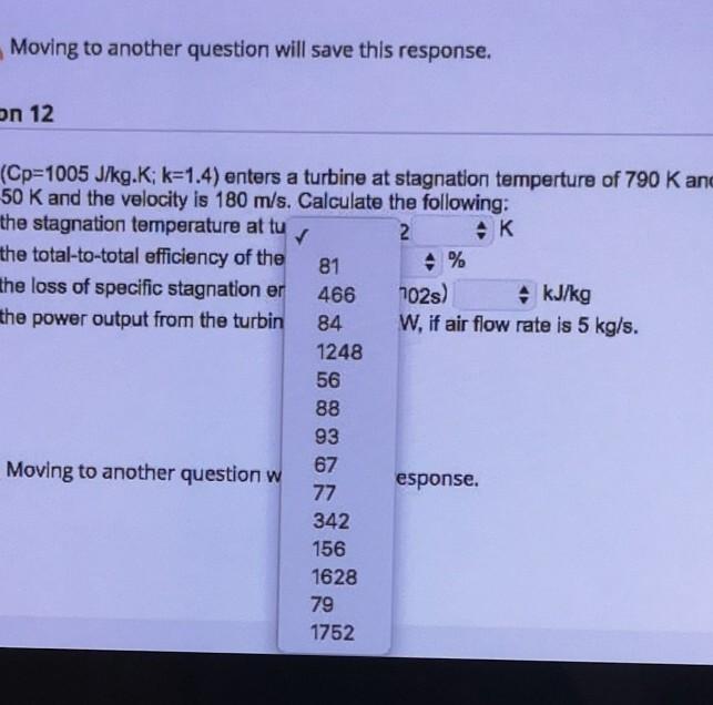 Solved Question 12 14 points Save Answer Air (Cp=1005 | Chegg.com