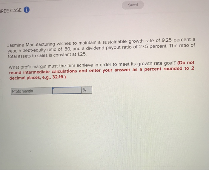 Solved Saved REE CASE Jasmine Manufacturing wishes to