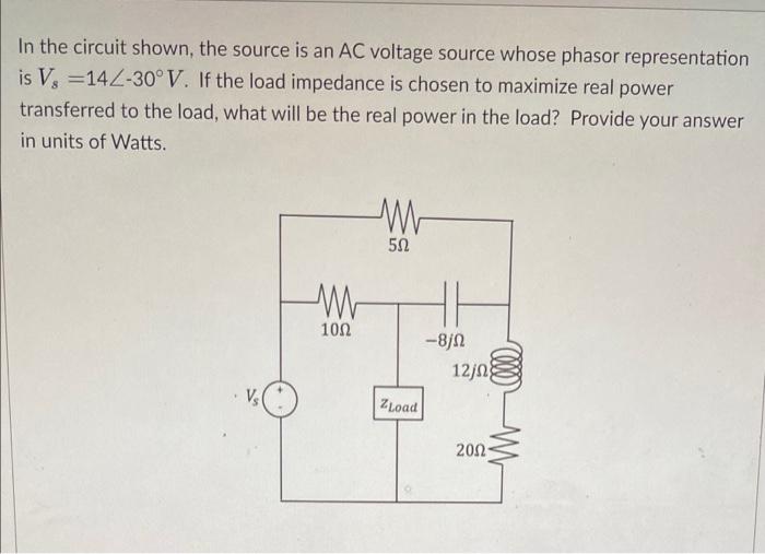 Solved In the circuit shown, the source is an AC voltage | Chegg.com