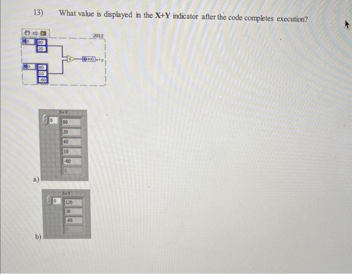 Solved 12) While the VI executes, the user presses and then | Chegg.com