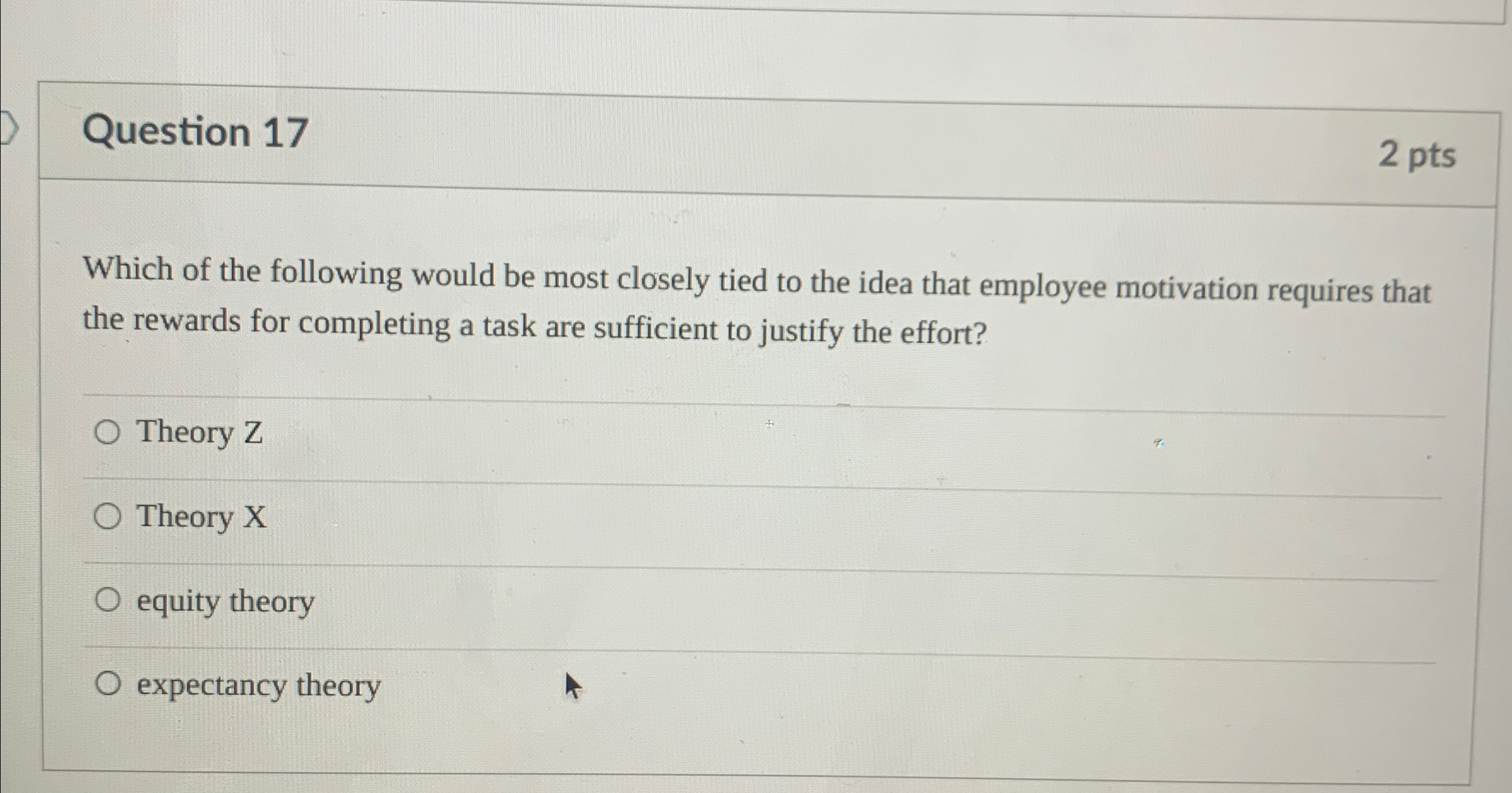 Solved Question 172 ﻿ptsWhich of the following would be most | Chegg.com