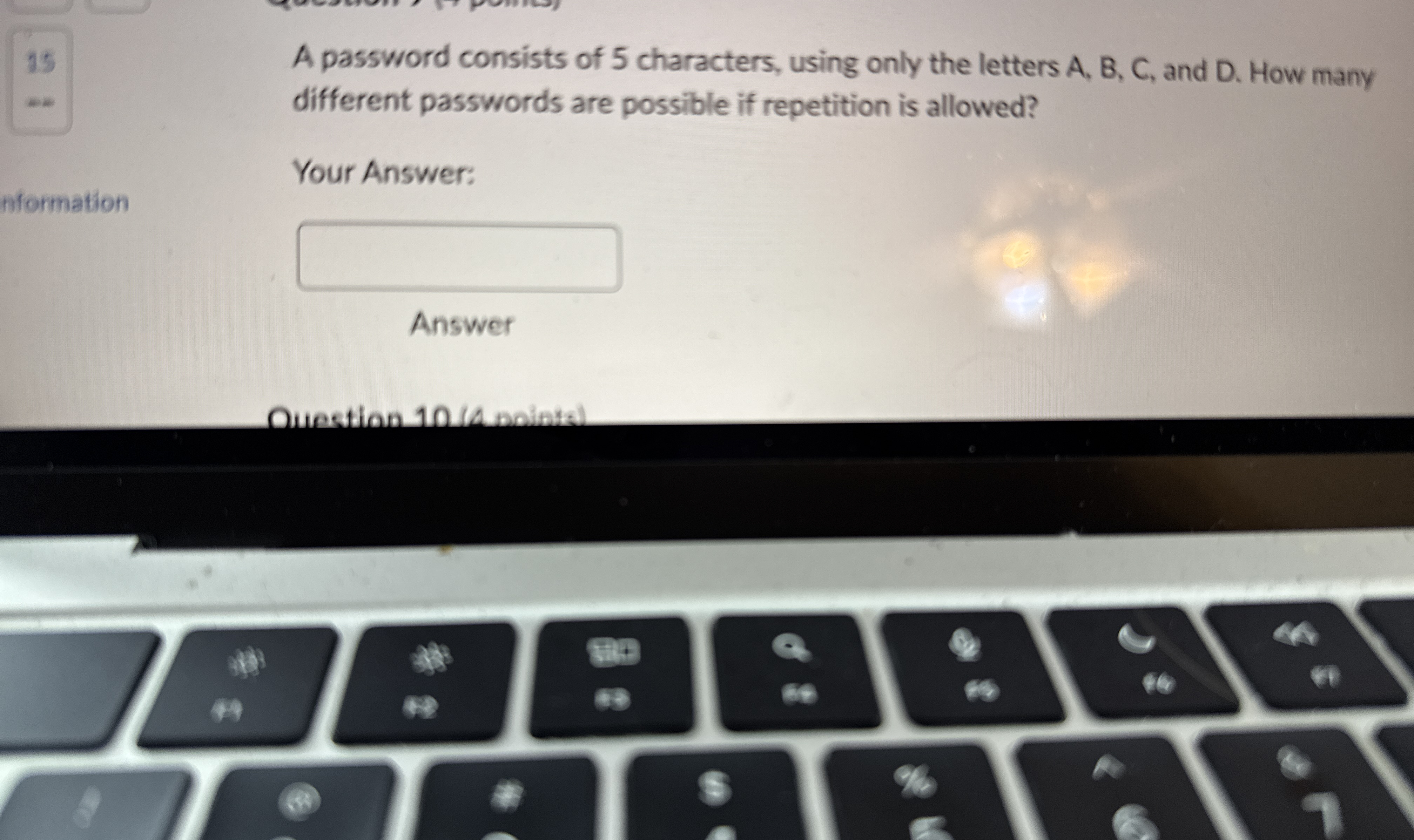 Solved A password consists of 5 ﻿characters, using only the | Chegg.com