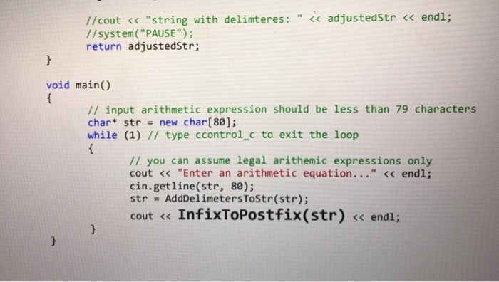 C Syntax Full Code Solved Given the code of main.cpp, complete the function of | Chegg.com