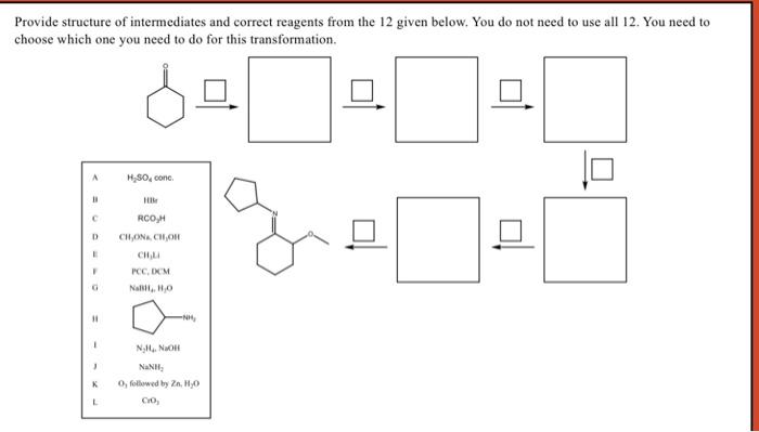 Solved Provide structure of intermediates and correct | Chegg.com