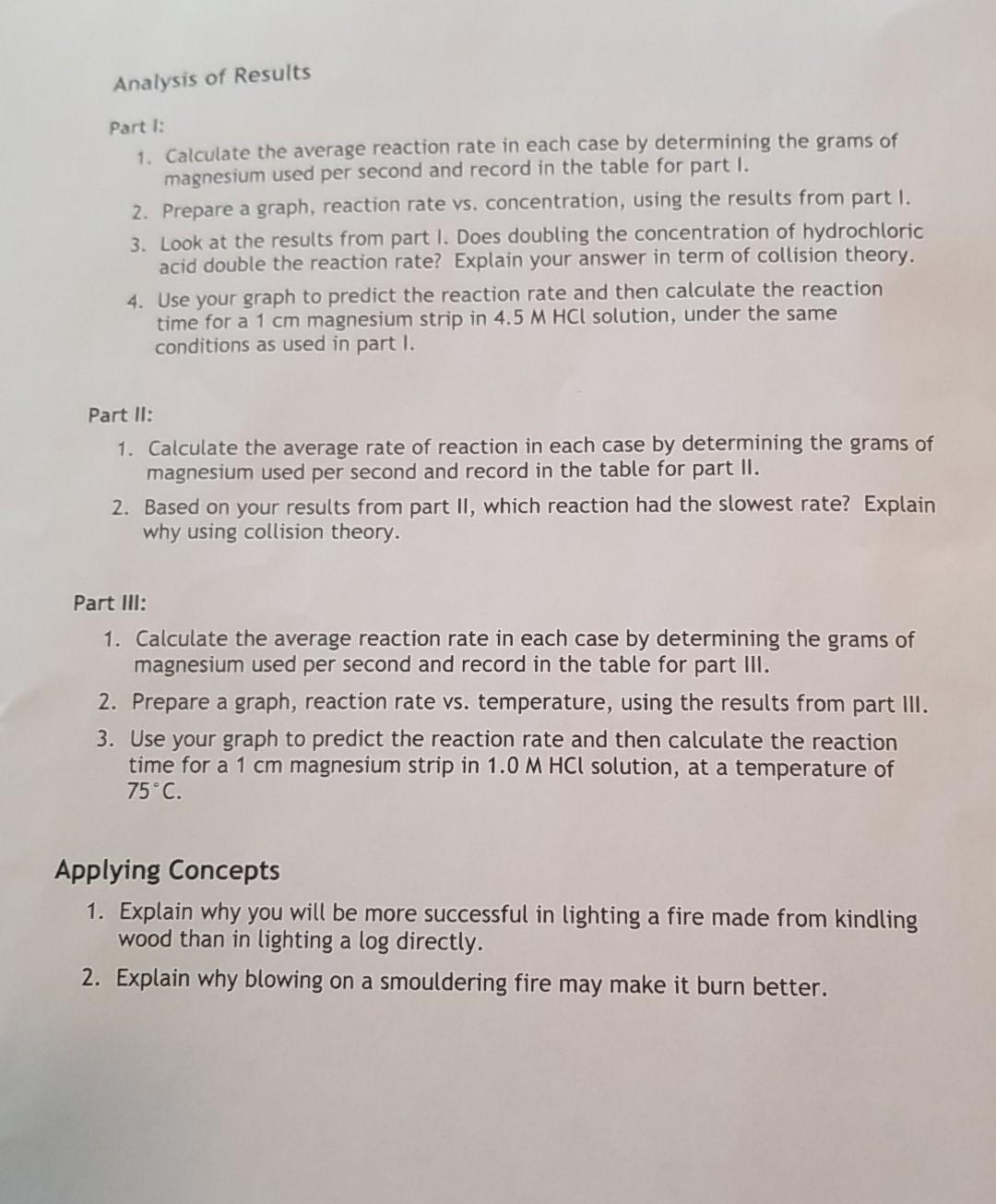 Solved Lab: Factors That Affect Reaction Rates Please watch | Chegg.com