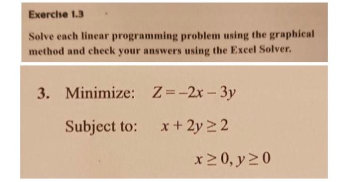 Solved Solve Each Linear Programming Problem Using The | Chegg.com