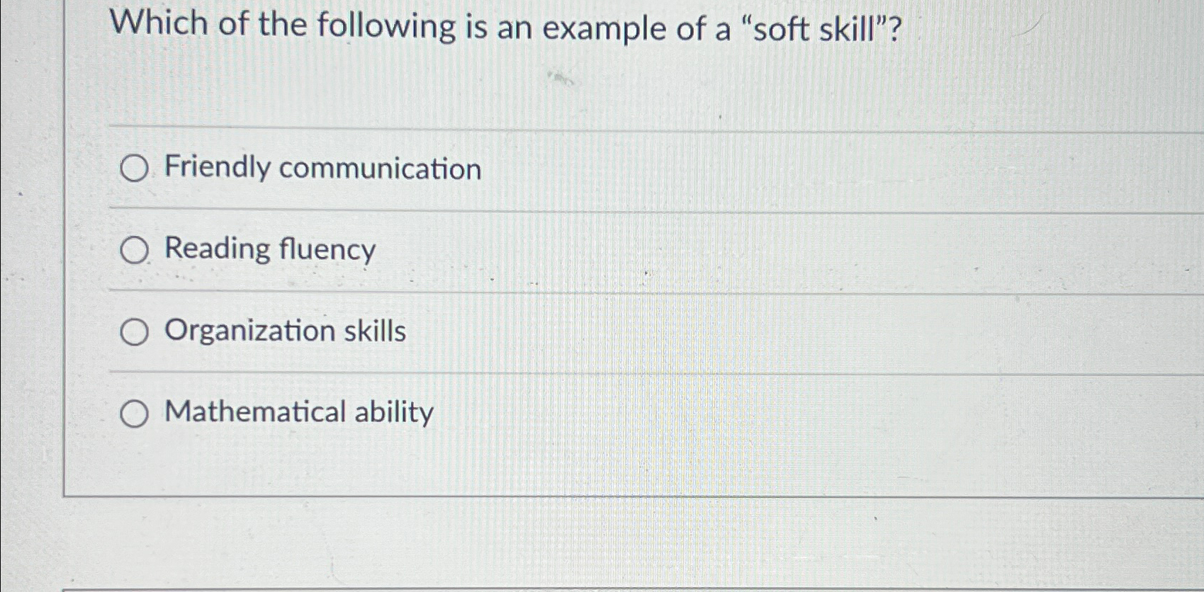 Solved Which of the following is an example of a "soft | Chegg.com