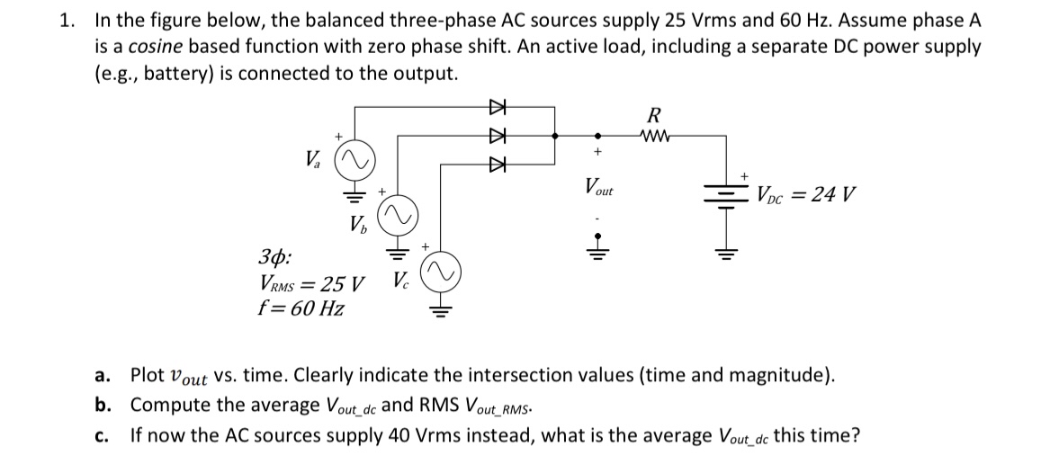In the figure below, the balanced three-phase AC | Chegg.com