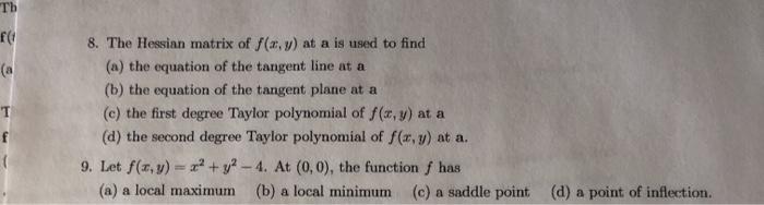 Solved 7. Let = F(x,y) Where (a,b) Is A Point On The Graph | Chegg.com