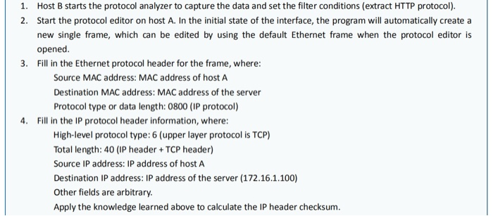 1. Host B starts the protocol analyzer to capture the data and set the filter conditions (extract HTTP protocol). 2. Start th