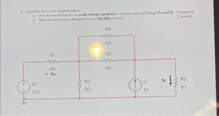 Solved 4 Consider The Circuit Diagram Below A For The