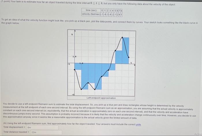 Solved 11 point) Your task is to estimate how for an object | Chegg.com
