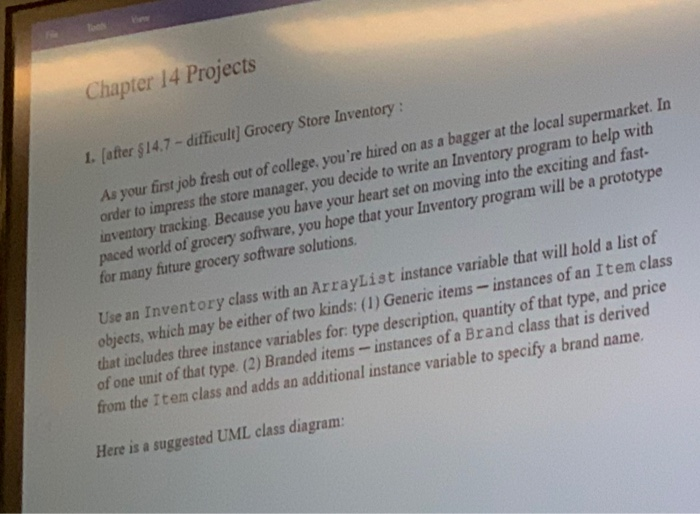 Solved Chapter 14 Projects 1. (after $14.7 - difficult] | Chegg.com