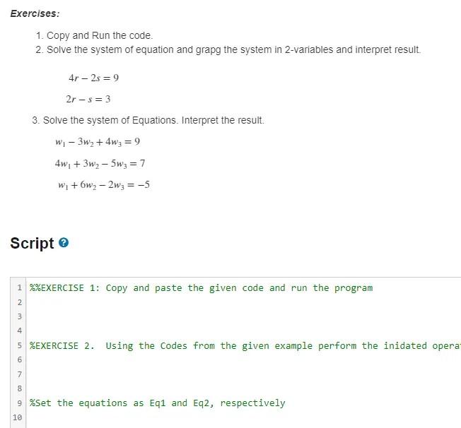 Solved Systems of Linear Equations Systems of equations | Chegg.com