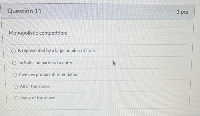 Solved Monopolistic competition: Is represented by a large | Chegg.com