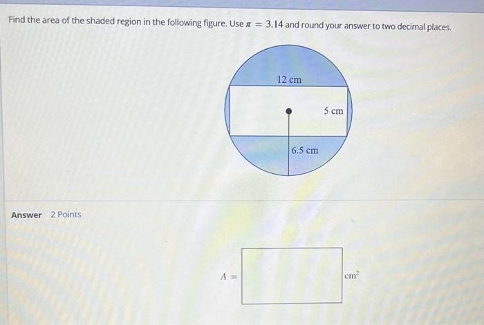 Solved Find the area of the shaded region in the following | Chegg.com