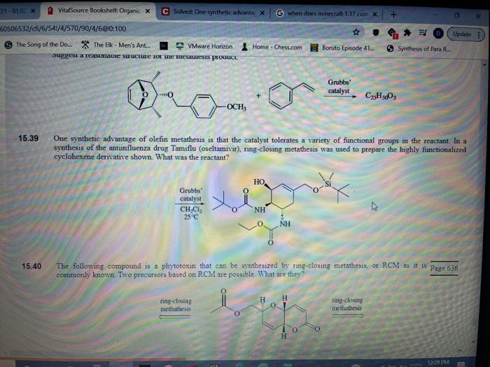 21 010 Vitalsource Bookshelf Organic X C Solved Chegg Com