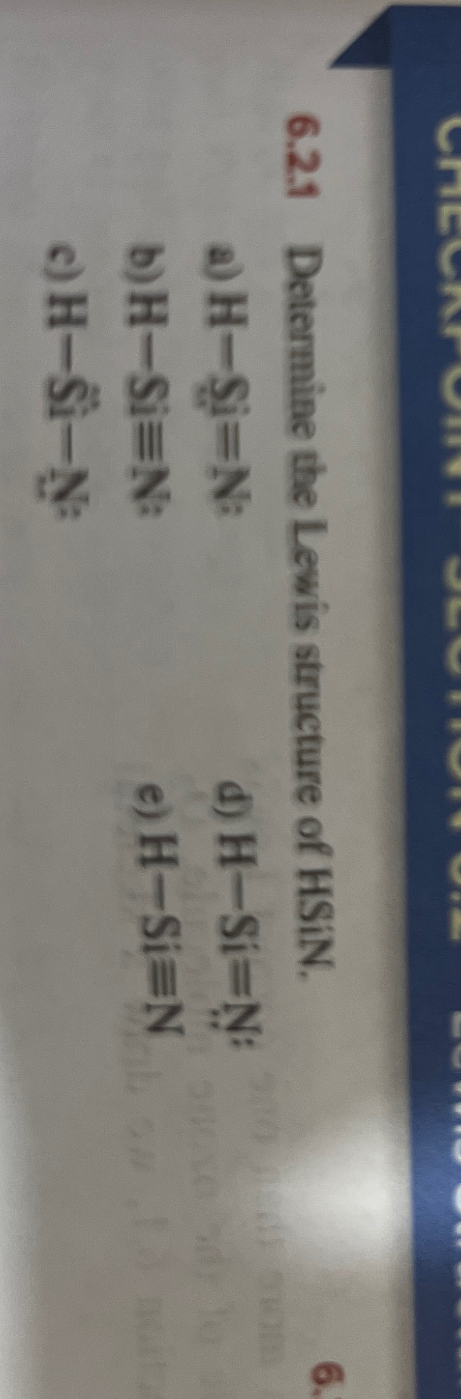 Solved 6.2.1 ﻿Determine the Lewis structure of | Chegg.com