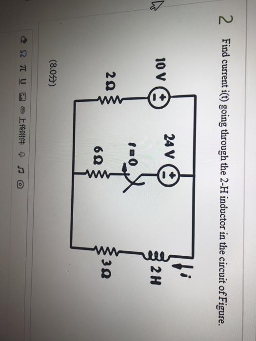 Solved 2 Find Current I(t) Going Through The 2-H Inductor In | Chegg.com