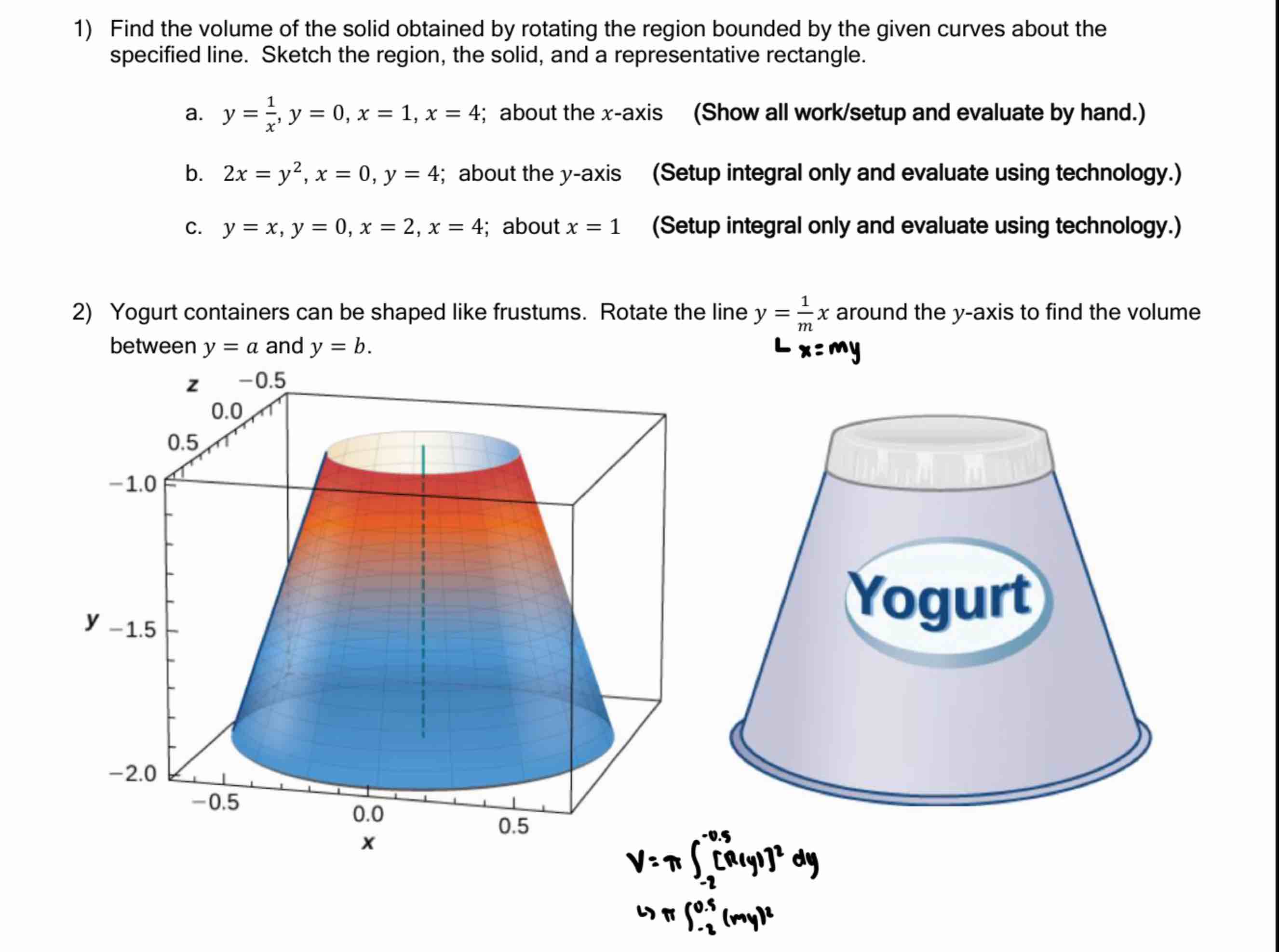 Solved Find the volume of ﻿the solid obtained by ﻿rotating | Chegg.com