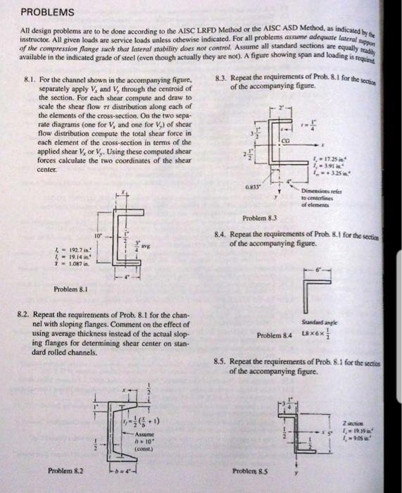 Solved PROBLEMS Instructor. All Given Loads Are Service | Chegg.com