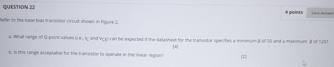 Solved QUESTION 22 6 points Save Answer Refer to the base | Chegg.com