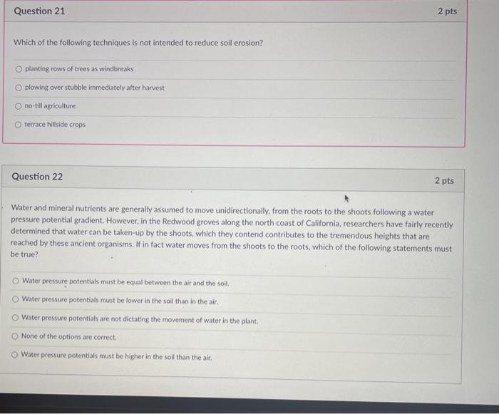 Solved Question 21 2 pts Which of the following techniques | Chegg.com