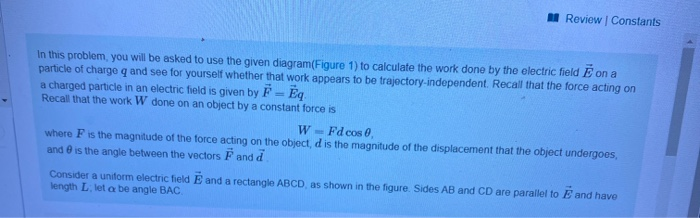 Solved Review Constants In this problem, you will be asked | Chegg.com