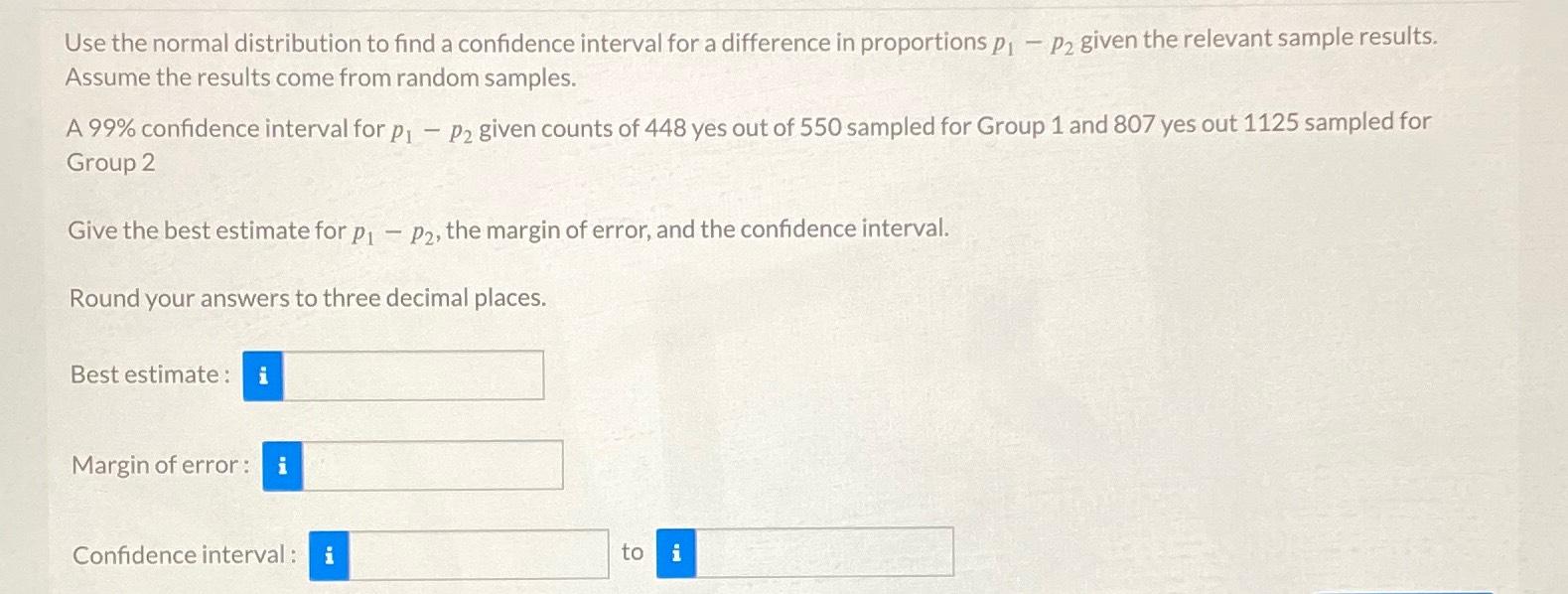 Solved Use the normal distribution to find a confidence | Chegg.com