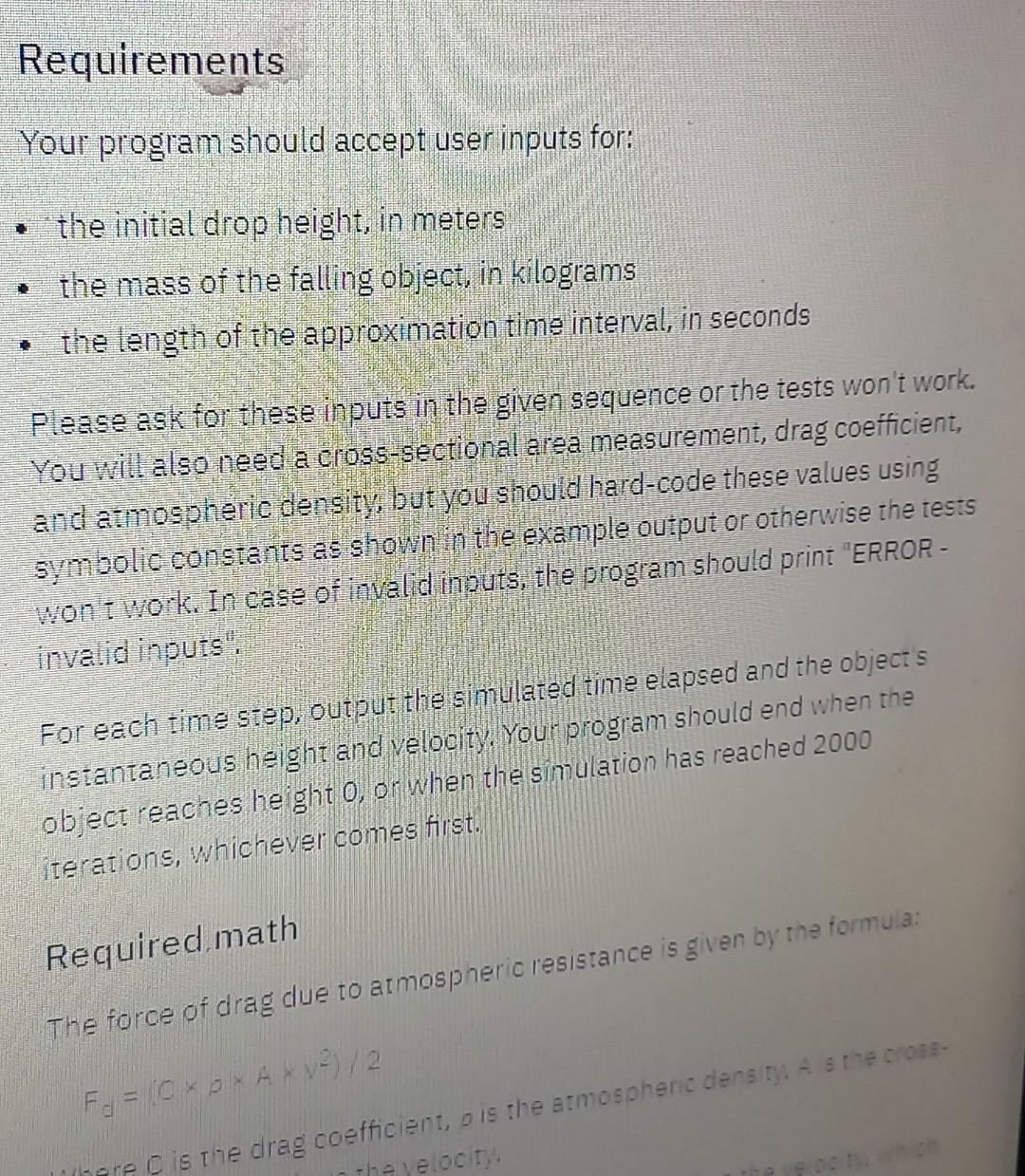 Solved the task described below. Create a program that will | Chegg.com