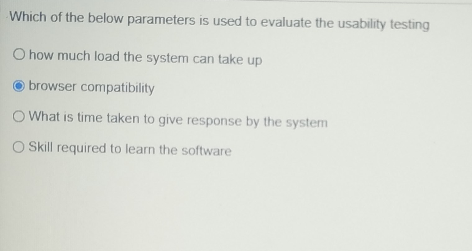 Solved Which of the below parameters is used to evaluate the | Chegg.com