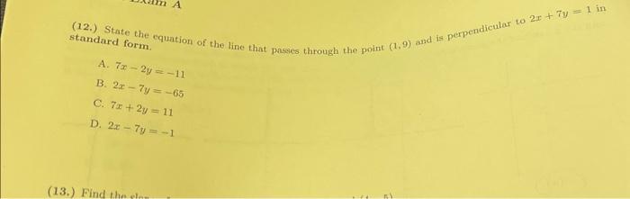 y 8 =- 7 x 2 in standard form