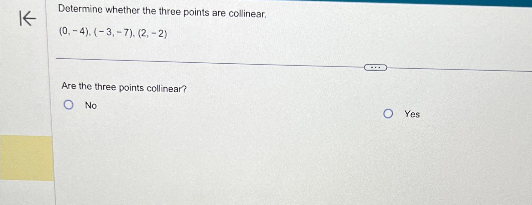 if the points 2 3 and 0 4 are collinear