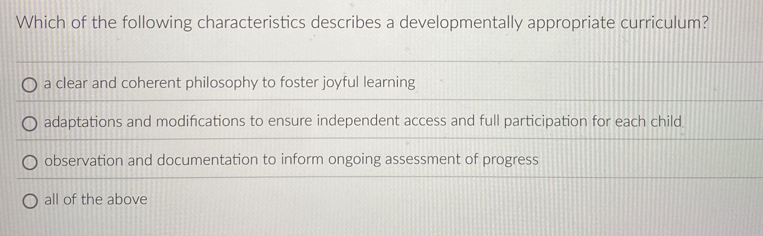 Solved Which of the following characteristics describes a | Chegg.com