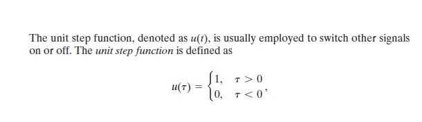 Solved The unit step function, denoted as u(t), is usually | Chegg.com
