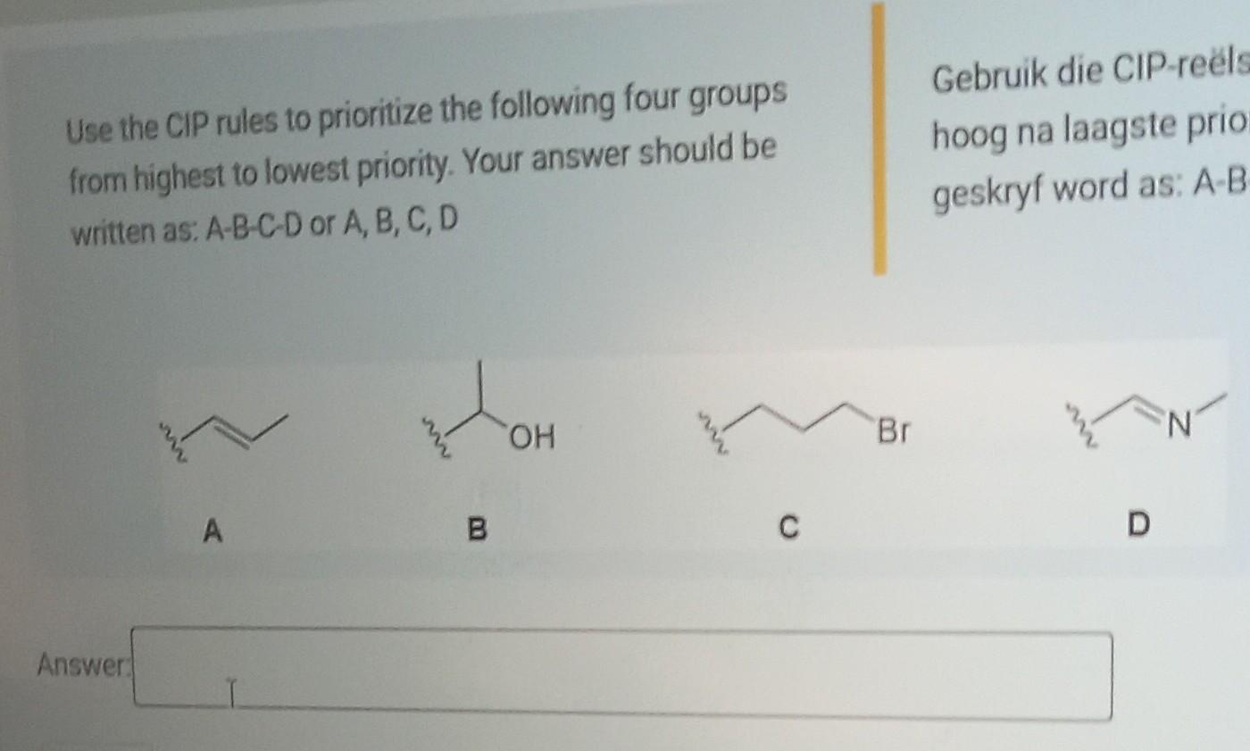 Solved Gebruik die CIP-reëls hoog na laagste prio Use the | Chegg.com