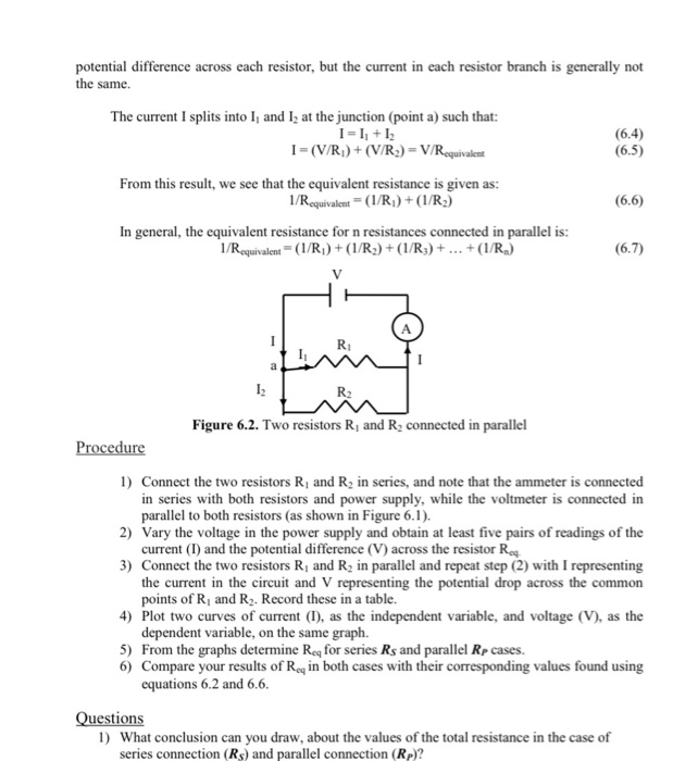 Solved Resistors in Series and Parallel Objectives