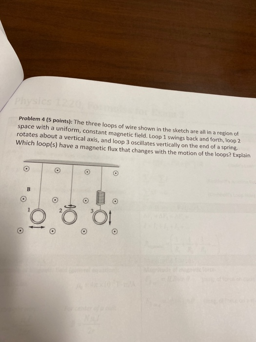 Solved Problem 4 (5 points): The three loops of wire shown | Chegg.com