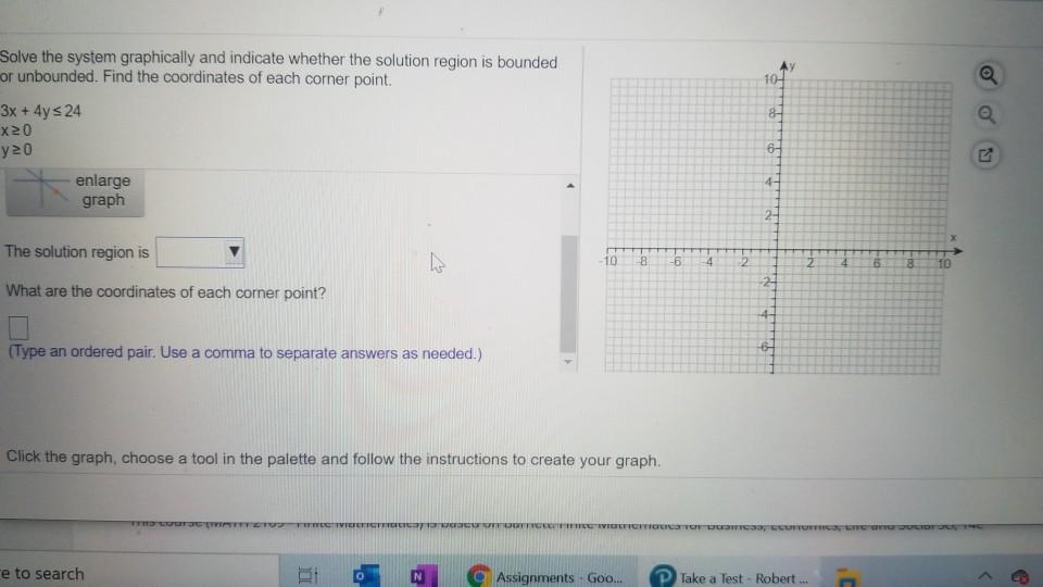 Solved Solve the system graphically and indicate whether the | Chegg.com