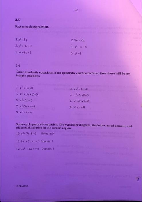 Solved Factor Each Expression 1 X2−5x 2 3x2 6x 3 X2 4x 3