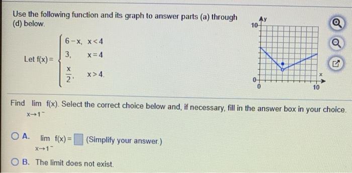 Solved Use the following function and its graph to answer | Chegg.com