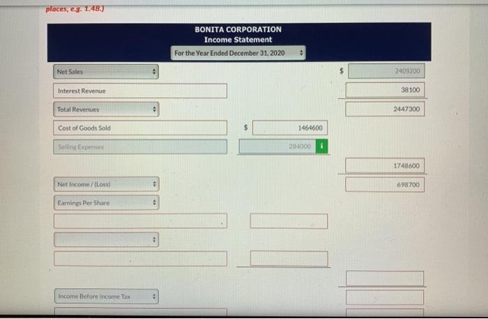 solved-bonita-corporation-had-net-sales-of-2-409-200-and-chegg