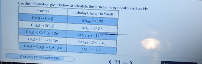 Use the information given below to calculate the