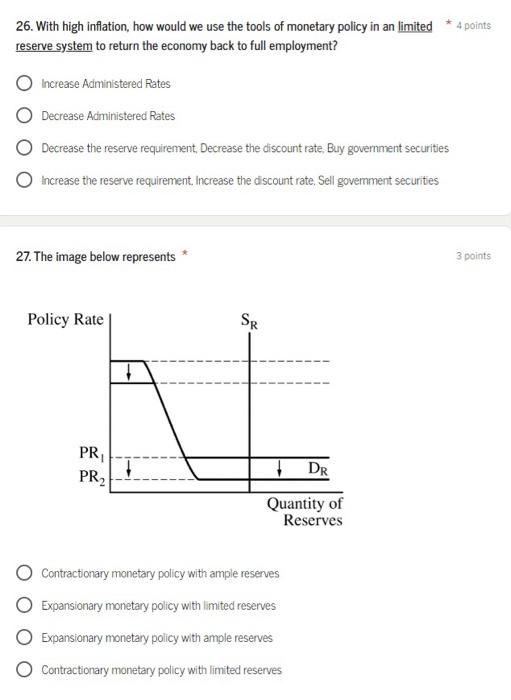 Solved 26. With high inflation, how would we use the tools | Chegg.com
