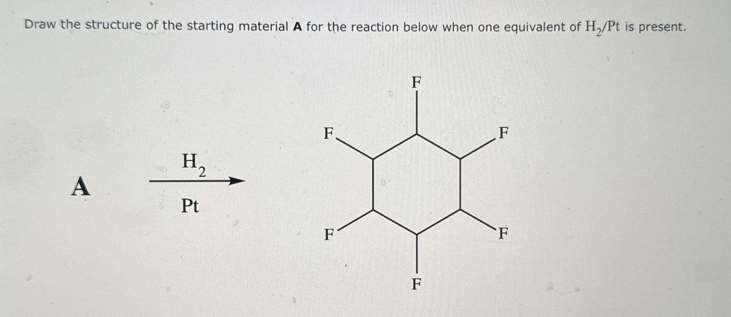 Solved Draw the structure of the starting material A for the | Chegg.com