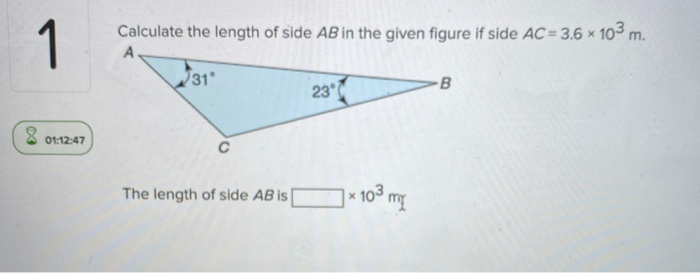 Solved 1 Calculate The Length Of Side AB In The Given Figure | Chegg.com