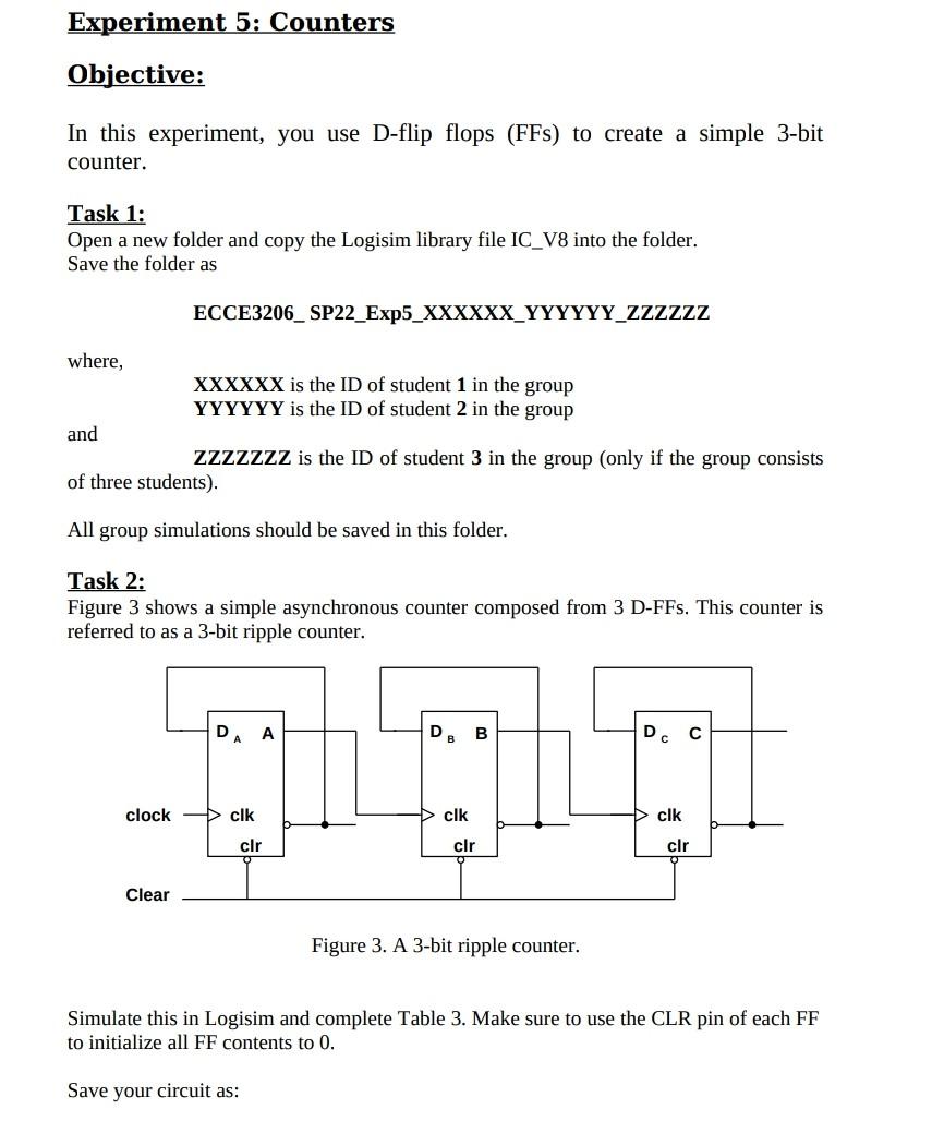 Solved Experiment 4: Shift Registers Objective: In this | Chegg.com