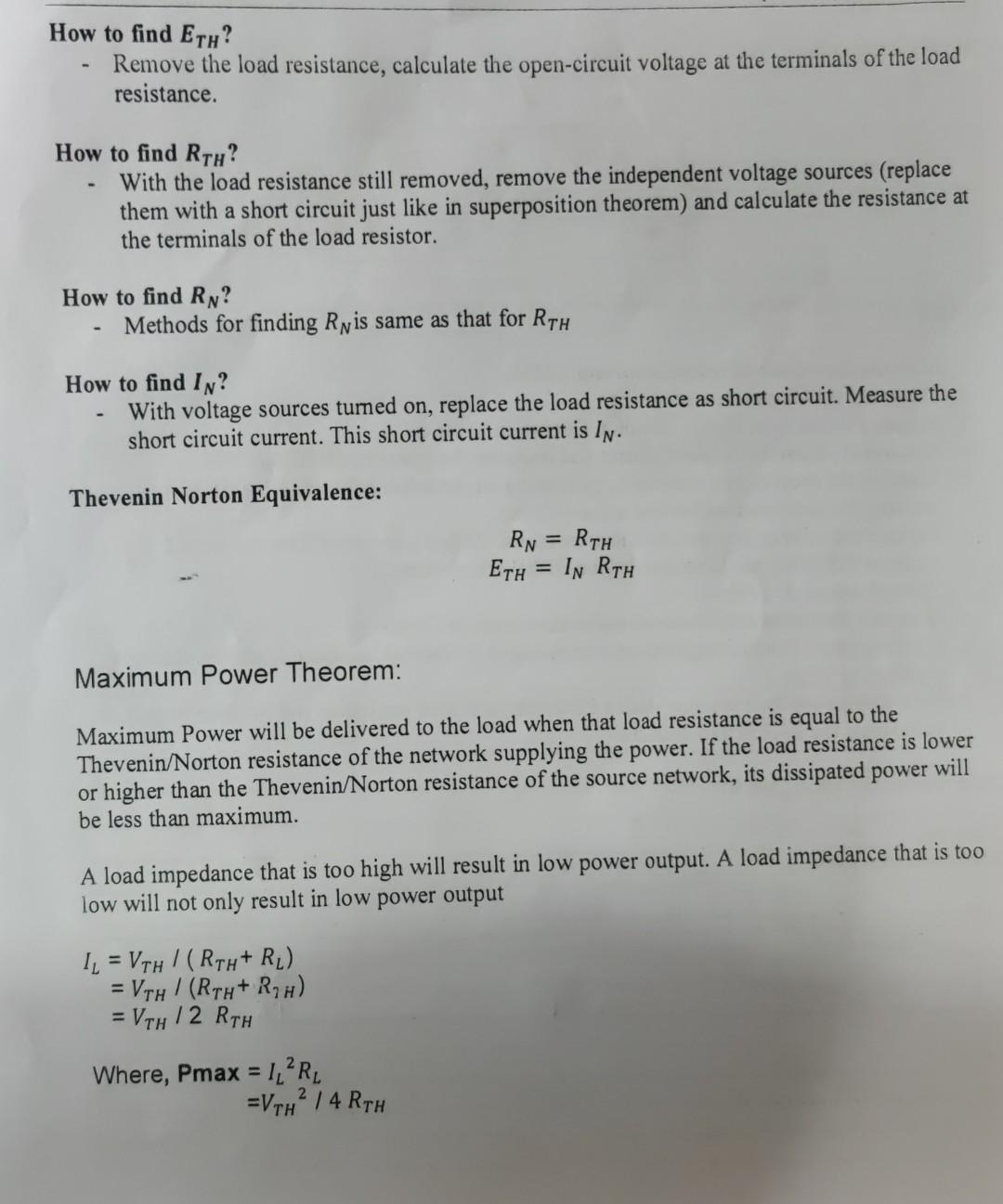 Solved Lab 6: Verification of Thevenin's, Norton's and | Chegg.com