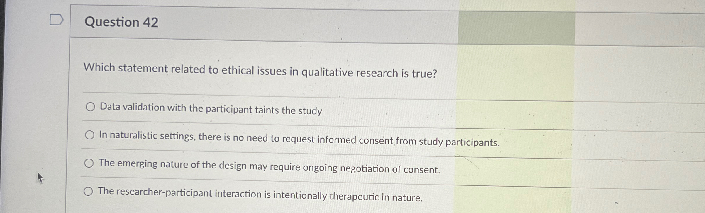 Solved Question 42Which statement related to ethical issues | Chegg.com