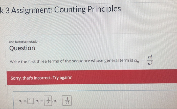 Solved right the first three terms of the sequence was | Chegg.com